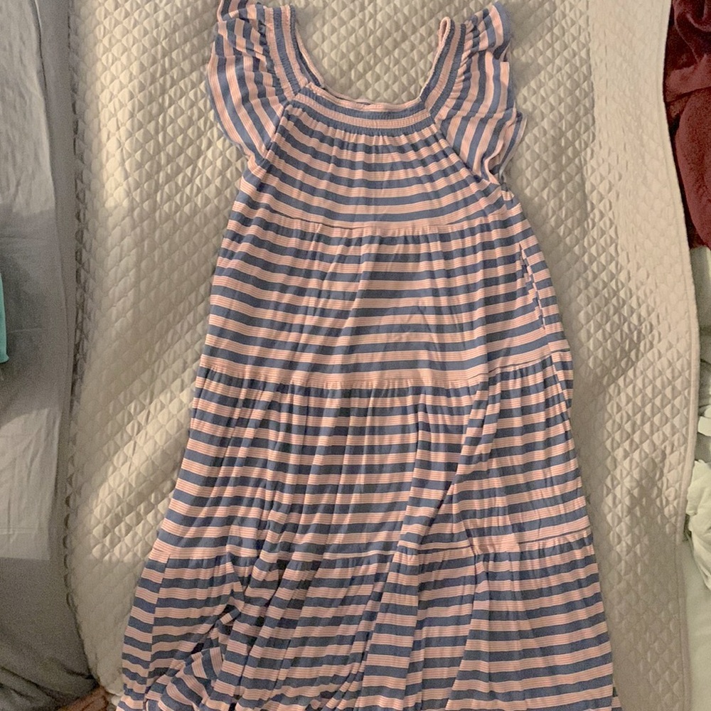 Vignette women’s light nautical maxi dress, large